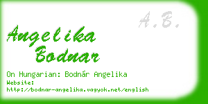 angelika bodnar business card